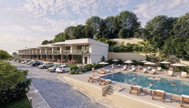 Complex de case cu piscină și vedere la mare în orașul Kavarna